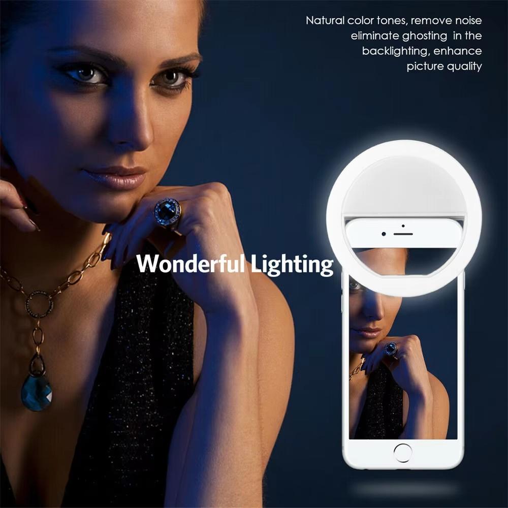 Clip On Selfie Ring Light Rech - Photography Lighting Description ulasan dan harga