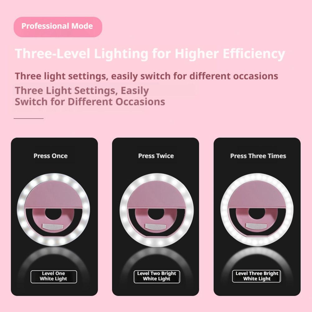 Clip On Selfie Ring Light Rech - Photography Lighting Description ulasan dan harga